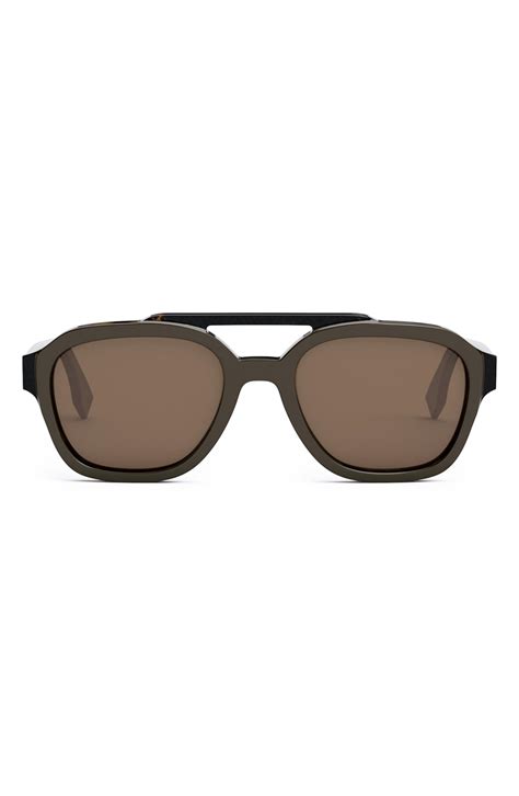 fendi 52mm aviator sunglasses|fendi oversized 56mm sunglasses.